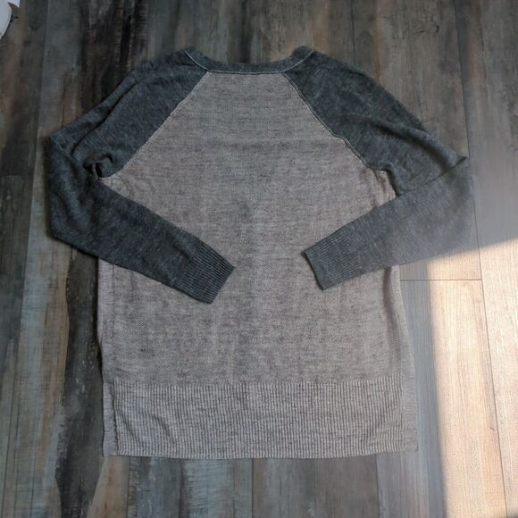 Madewell 100% Linen Knit Cardigan Sweater Color block size small - Picture 6 of 6